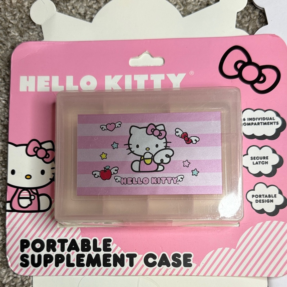 Hello Kitty Pink and White Supplement Organizer